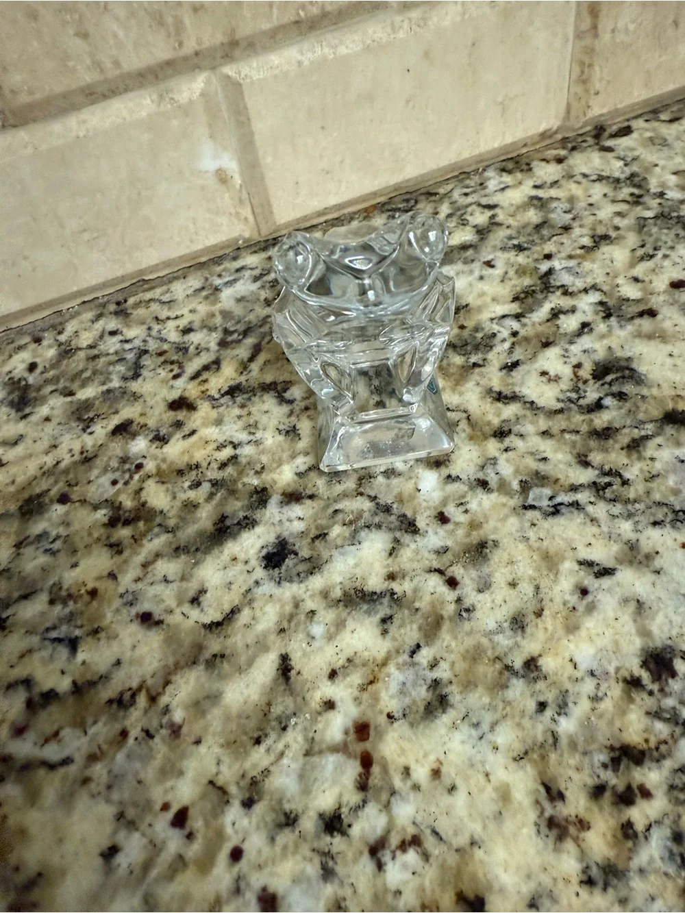Crystal frog Accent  Decorative Crystal-Style Tablepiece